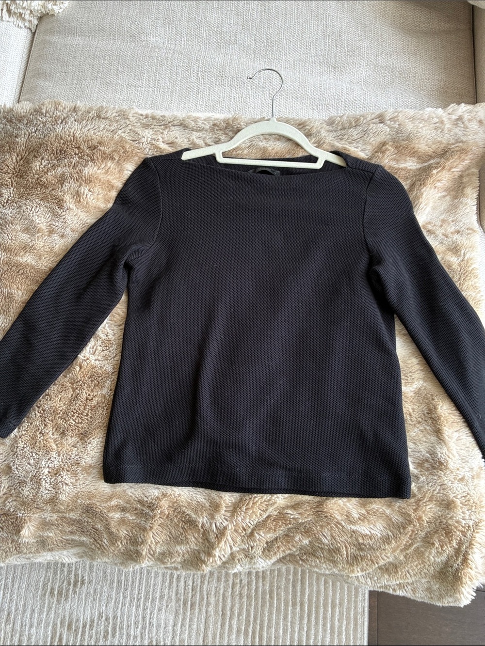 The Row Black Textured Knit Top - Picture 3 of 5